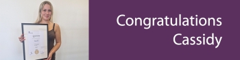 Congratulations to Account Manager Cassidy 