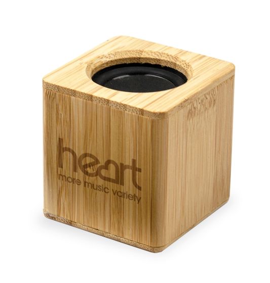 Heart radio bamboo bluetooth speaker
