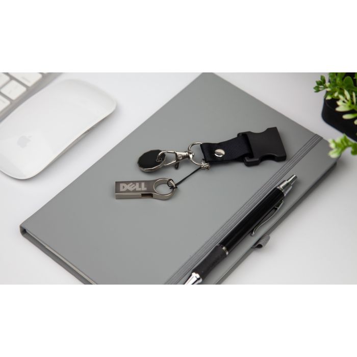 Branded Alloy Loop USB attached onto lanyard 