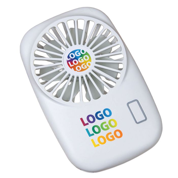 Compact Handheld Fan branded with logo