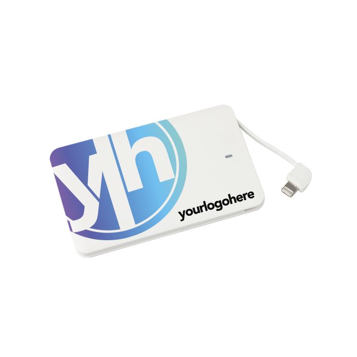 Credit Card Power Bank in white Credit Card Power Bank in white