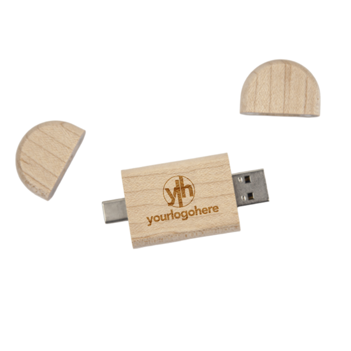 Bamboo Dual USB-C Drive Stick