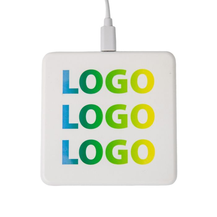 Eco wireless charger with logo printed