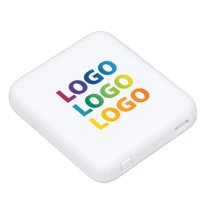 Mini 22.5w Magnetic Power Bank with logo branded in colour