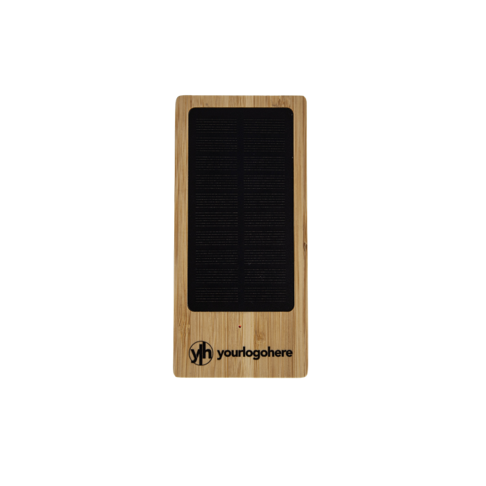 Engraved Bamboo Solar Power Bank