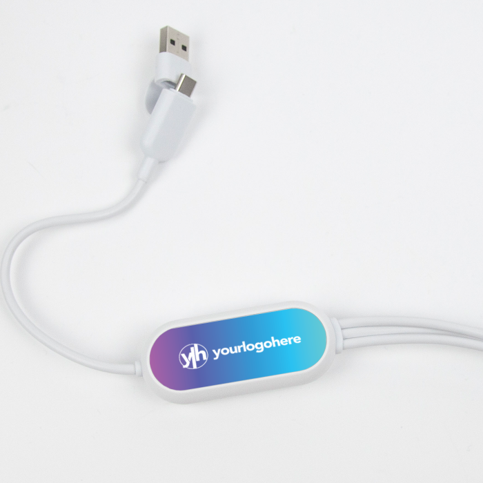 XL 5 in 1 Cable with Full Bleed custom logo branded