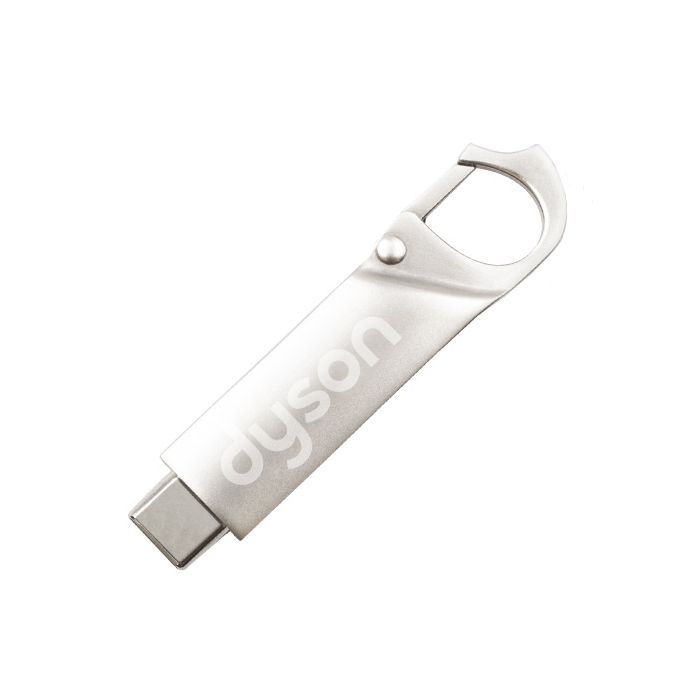 Dyson engraved Type C USB stick with hook clasp
