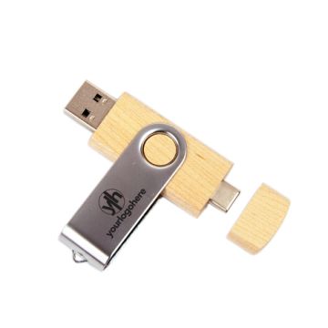 Wooden Twister USB-C branded