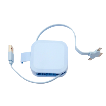 3 in 1 Retractable Square Cable Blue, Promotional Cable