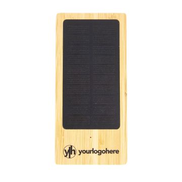 Engraved Bamboo Solar Power Bank
