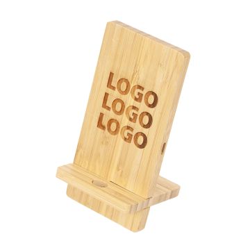 Eco-friendly Bamboo Charging Station for desk. Branded with laser engraving