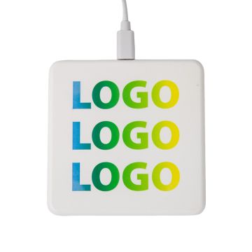 Eco wireless charger with logo printed