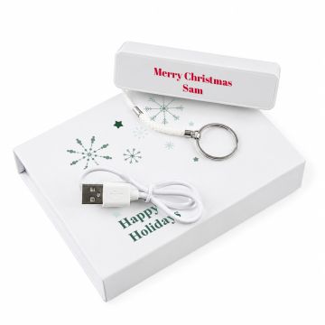 Edge 2200 mAh Power Bank and White Flip Box Bundle 