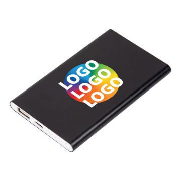 Mono 4000mAh slim power bank branded with logo