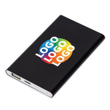 Mono 4000mAh slim power bank branded with logo
