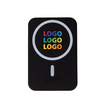 Premium Magnetic 10000mAh Power Bank branded with colour logo