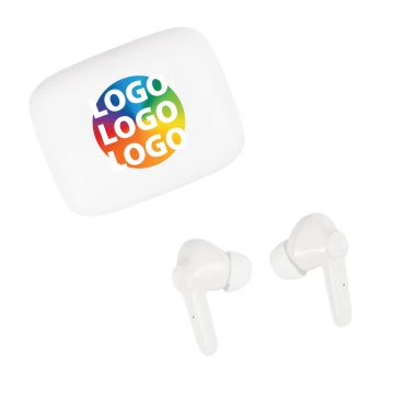 Promotional Wireless headphones with print area for custom logo on case