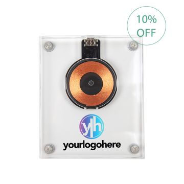 Transparent wireless charger with logo printed 