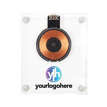 Transparent wireless charger with logo printed 