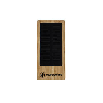 Engraved Bamboo Solar Power Bank