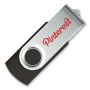 Black Twister USB stick with pinterest logo thumbnail