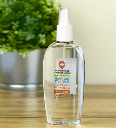 Hand Sanitiser Liquid 200ml Spray Bottle