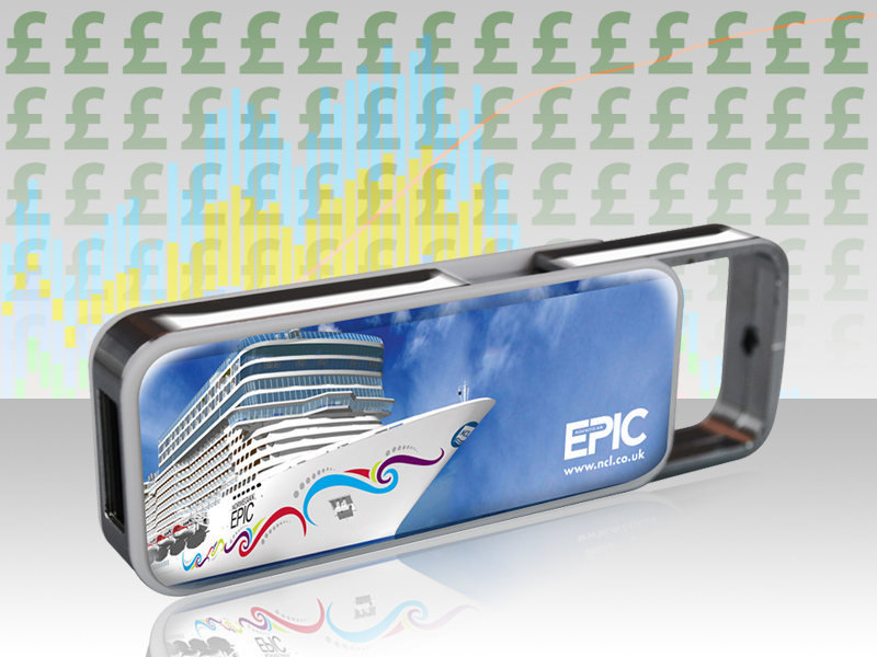 usb stick with a cruise ship on it