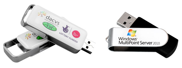 Examples of USB Flash Drives With Dome Stickers Examples of USB Flash Drives With Dome Stickers