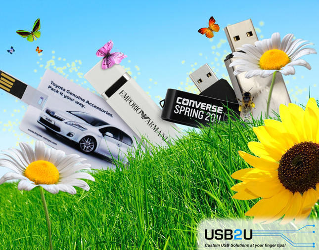 Spring USB Flash Drives