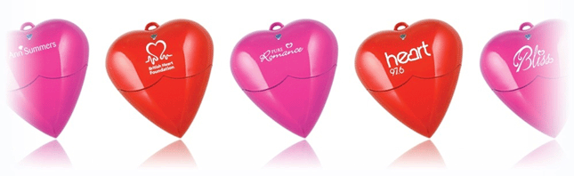 Heart Shaped USB Memory Sticks
