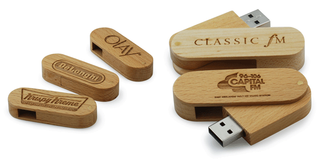 Engraved USB Flash Drives - Wood Engraved USB Flash Drives - Wood