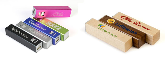 Wooden and Metallic Power Banks