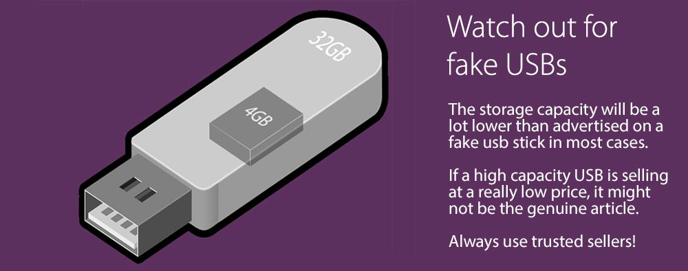 Fake usb sticks