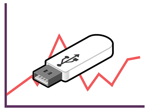 USB stick on graph