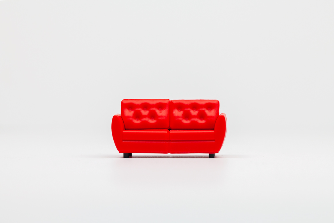 Red sofa shaped custom USB stick